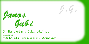 janos gubi business card